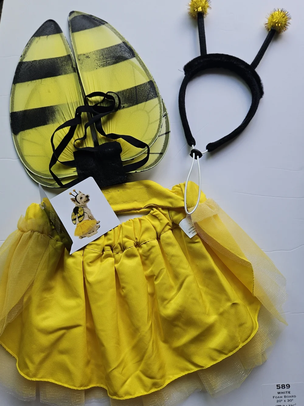 3-piece bumblebee pet costume